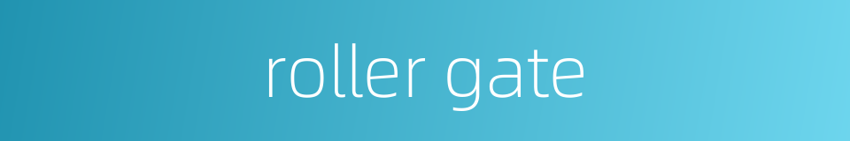 roller gate的同义词