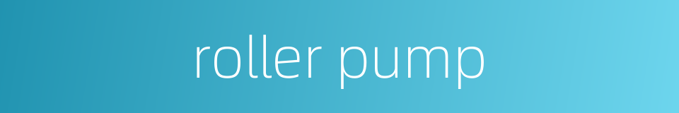 roller pump的同义词