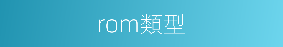 rom類型的同義詞
