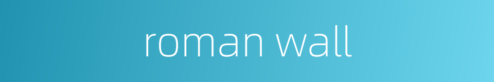 roman wall的同义词