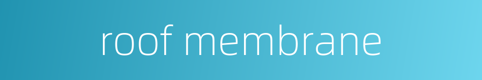 roof membrane的同义词