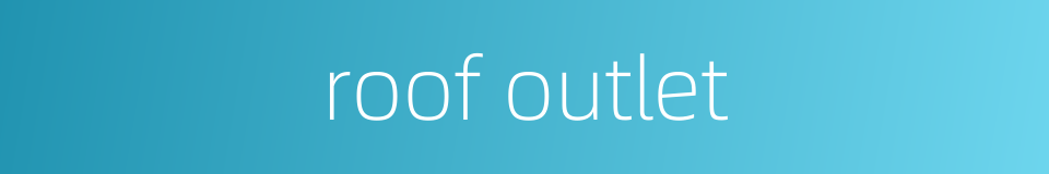 roof outlet的同义词