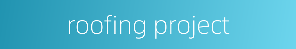 roofing project的同义词