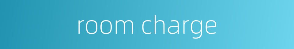 room charge的同义词