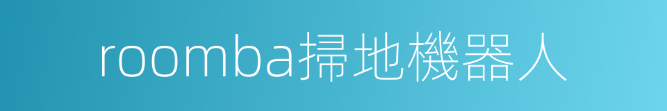 roomba掃地機器人的同義詞