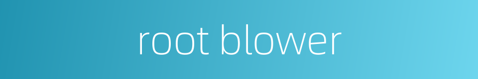 root blower的同义词