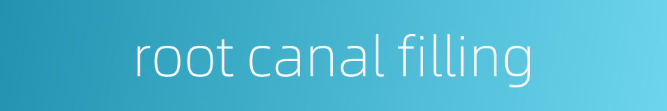 root canal filling的同义词
