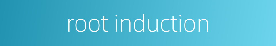 root induction的同义词