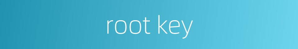 root key的同义词