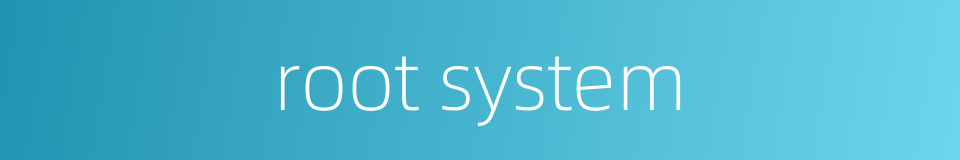 root system的同义词