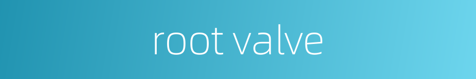 root valve的同义词