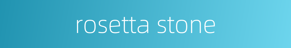 rosetta stone的同义词
