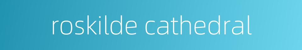 roskilde cathedral的同义词