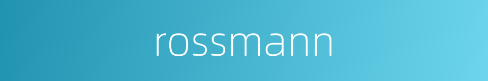 rossmann的同义词