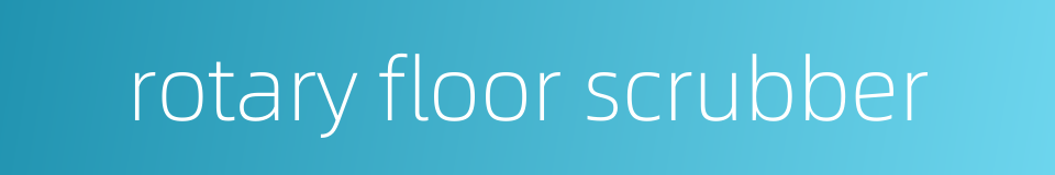 rotary floor scrubber的同义词