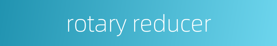 rotary reducer的同义词