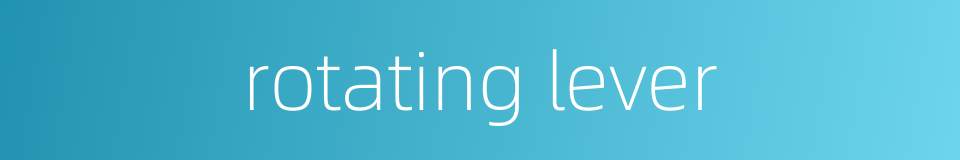 rotating lever的同义词