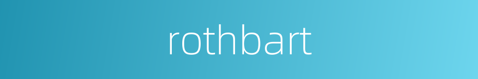 rothbart的同义词