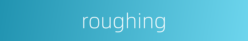 roughing的同义词