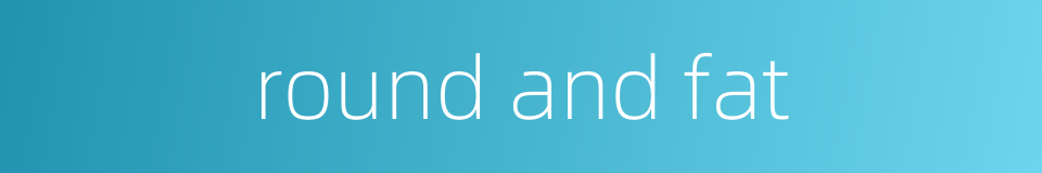 round and fat的同义词