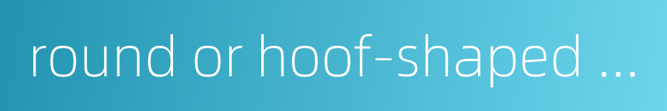 round or hoof-shaped desk clock的同义词