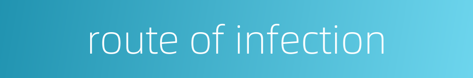 route of infection的同义词