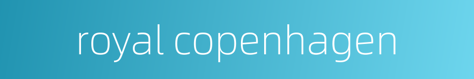 royal copenhagen的同义词