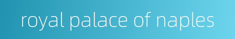 royal palace of naples的同义词