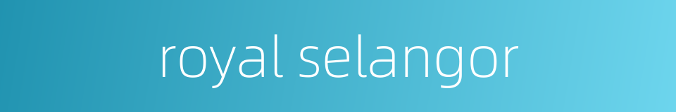 royal selangor的同义词