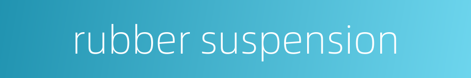 rubber suspension的同义词