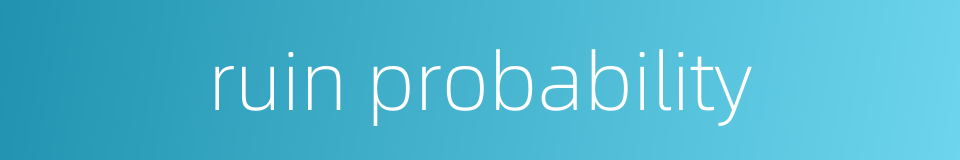 ruin probability的同义词