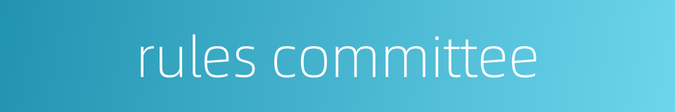 rules committee的同义词