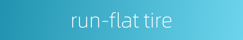 run-flat tire的同义词