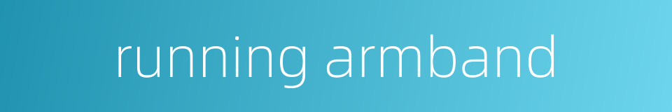 running armband的同义词
