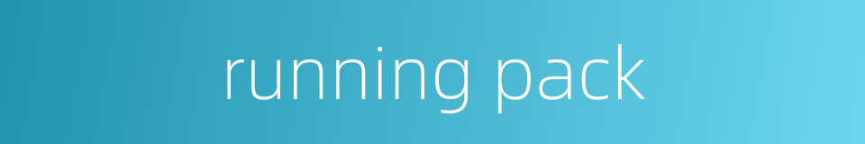 running pack的同义词