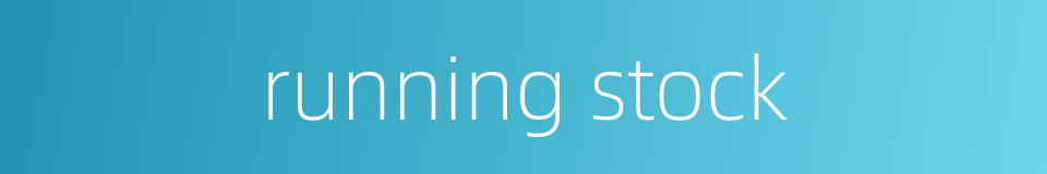 running stock的同义词