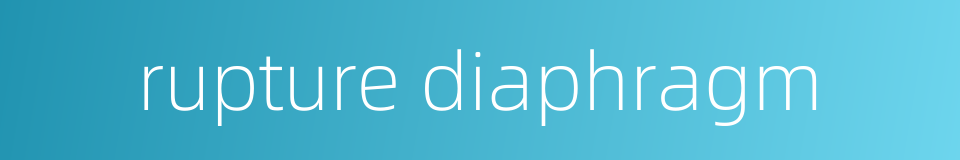 rupture diaphragm的同义词