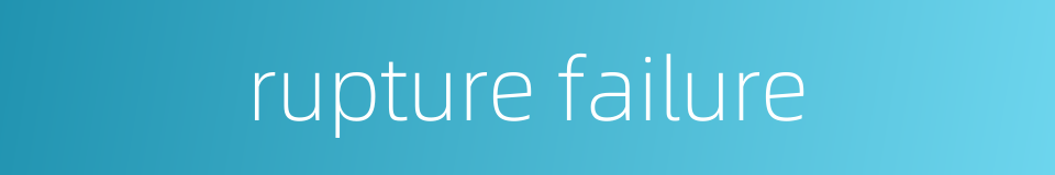 rupture failure的同义词