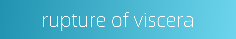 rupture of viscera的同义词