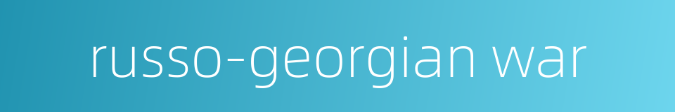 russo-georgian war的同义词