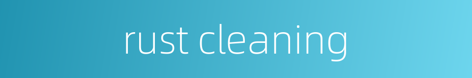 rust cleaning的同义词