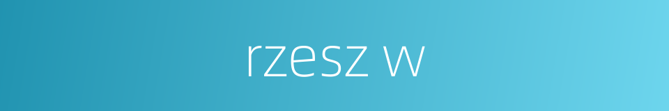 rzesz w的同义词