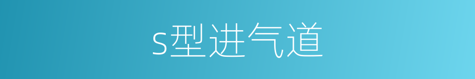 s型进气道的同义词