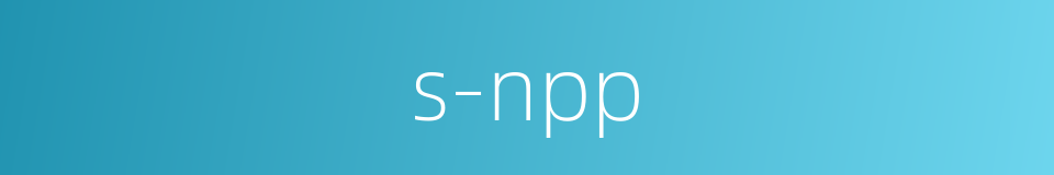 s-npp的同义词