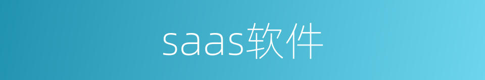 saas软件的同义词