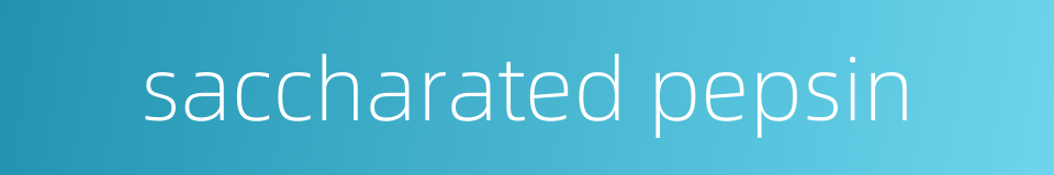 saccharated pepsin的同义词