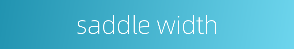 saddle width的同义词