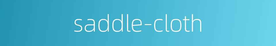 saddle-cloth的同义词