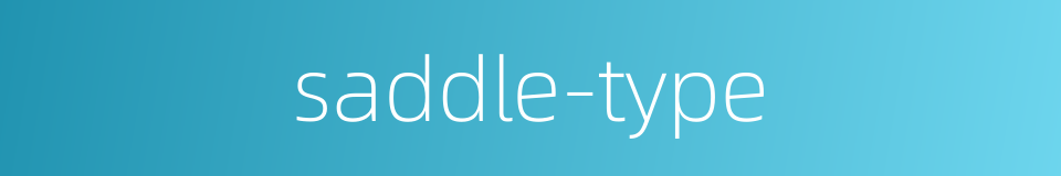 saddle-type的同义词