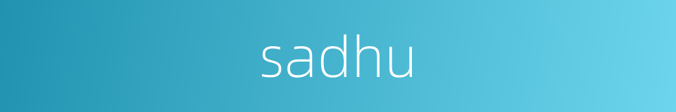sadhu的同义词